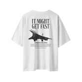 Visions of Speed | Concorde White Oversized T-Shirt
