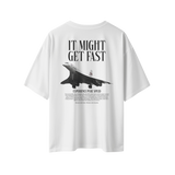 Visions of Speed | Concorde White Oversized T-Shirt