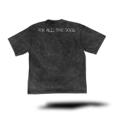 For All The Dogs - Drake | Black Acid Washed Oversized Tee
