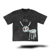 For All The Dogs - Drake | Black Acid Washed Oversized Tee
