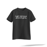 Nervous Around Girls | Printed Back & Front - Black/White/Navy/Coffee Regular Tee