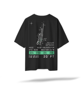 VECC | CCU Pilot's Airfield Map Black Oversized T-Shirt
