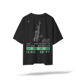 VECC | CCU Pilot's Airfield Map Black Oversized T-Shirt