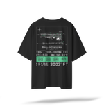 VOBL | BLR Pilot's Airfield Map Oversized T-Shirt Black/White | Embroidered Front/Printed Back