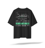 VOHS | HYD Pilot's Airfield Map Oversized T-Shirt Black/White