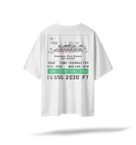 VOHS | HYD Pilot's Airfield Map Oversized T-Shirt Black/White