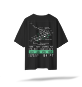 VOMM | MAA Pilot's Airfield Map Oversized T-Shirt Black/White