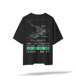 VOMM | MAA Pilot's Airfield Map Oversized T-Shirt Black/White