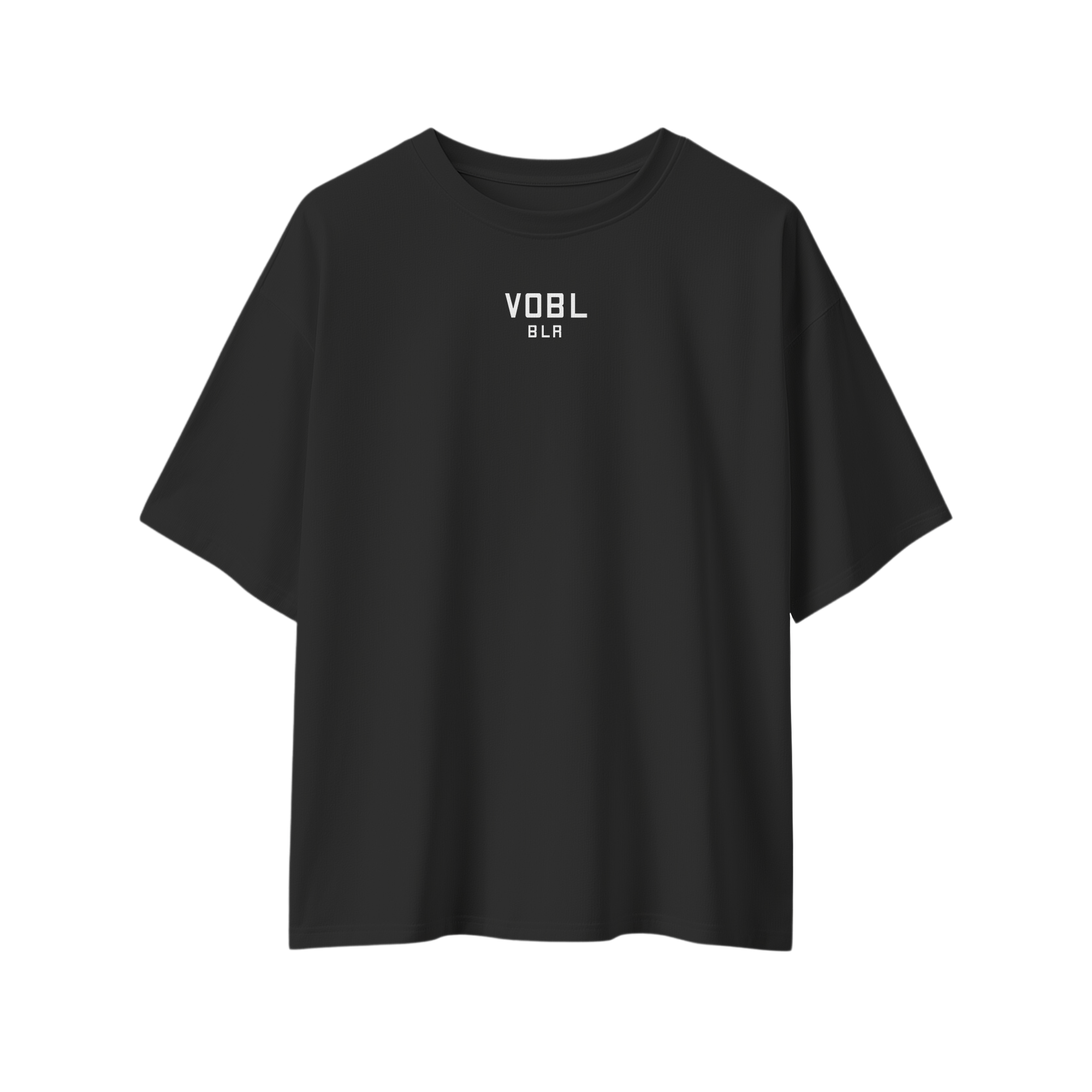 VOBL | BLR Pilot's Airfield Map Oversized T-Shirt Black/White | Embroidered Front/Printed Back
