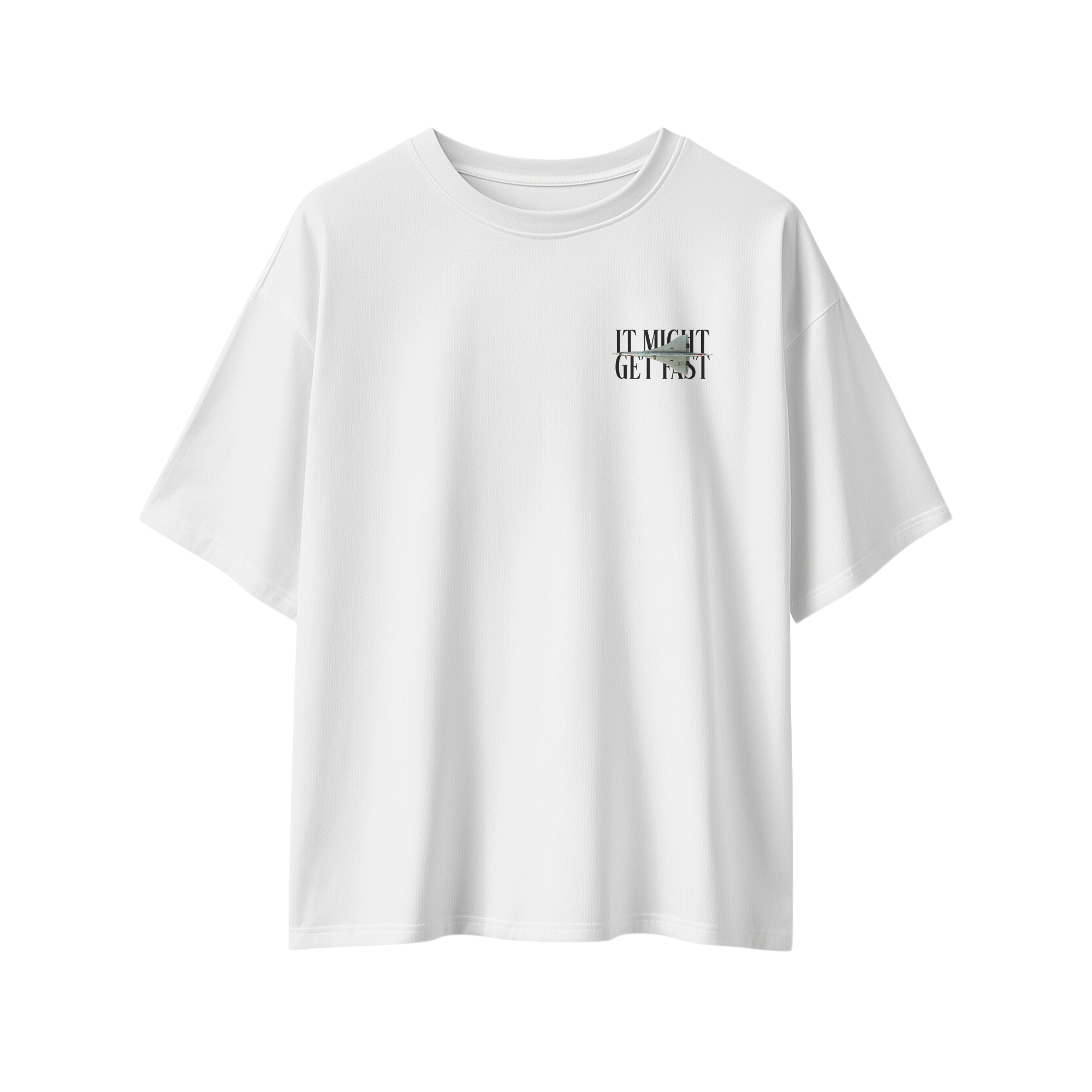 Visions of Speed | Concorde White Oversized T-Shirt