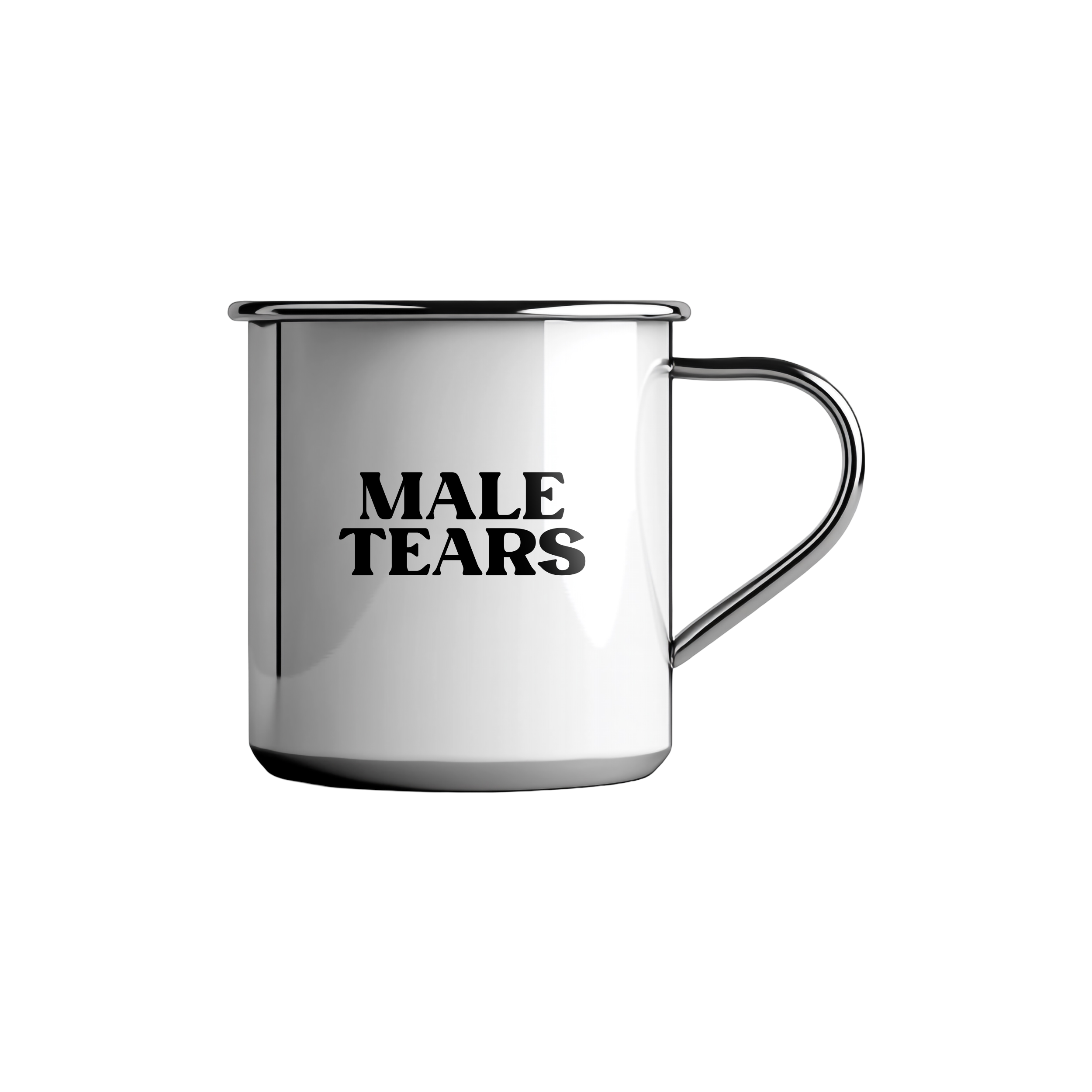 Male Tears | White Ceramic/Enamel Mug