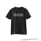 Nervous Around Girls | Printed Back & Front - Black/White/Navy/Coffee Regular Tee