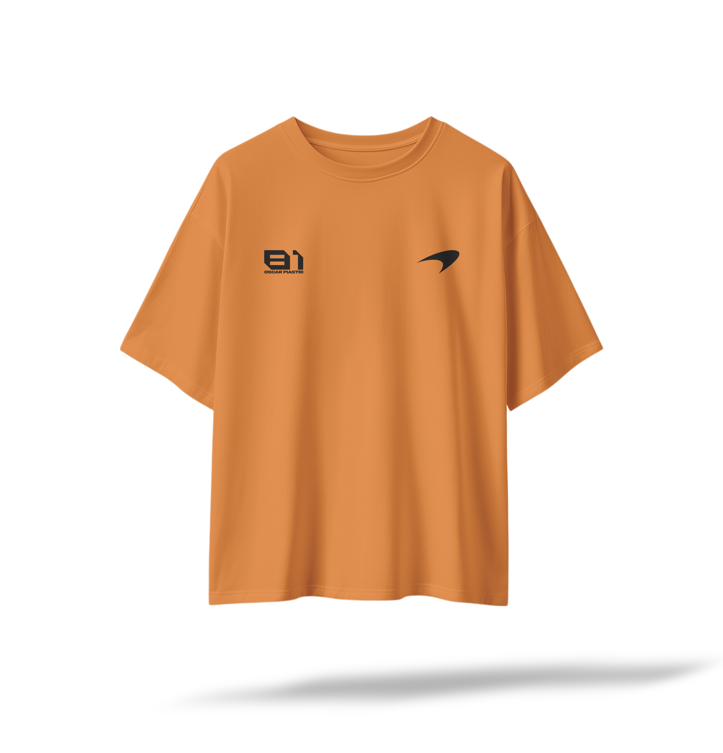 Piastri 81 - McLaren F1 Racing[Embroidered Front Logos/Printed Back] | Papaya Oversized Tee