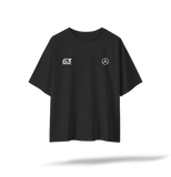 Russell 63 - Mercedes F1 Racing[Embroidered Front Logos/Printed Back] | Black Oversized Tee