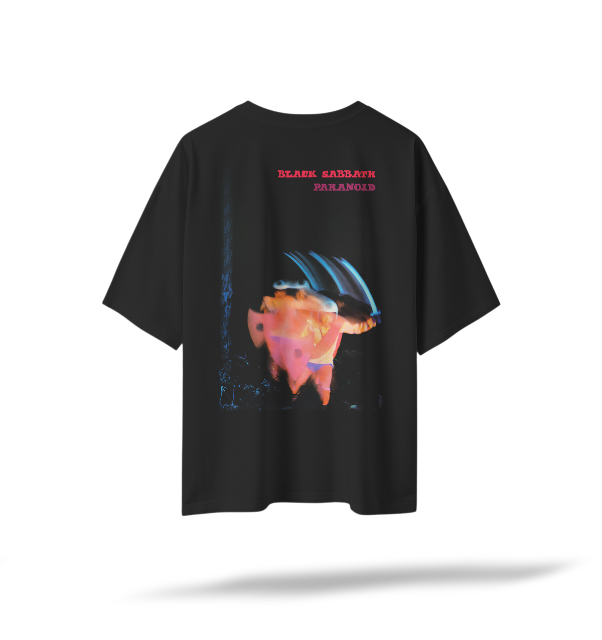 Black Sabbath - Paranoid[EMBRD Front/PRNTD Back] | Black Oversized Tee