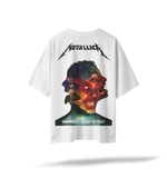 Metallica - Hardwired To Self Destruct[EMBRD Front/PRNTD Back] | White Oversized Tee