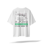 VOBL | BLR Pilot's Airfield Map Oversized T-Shirt Black/White | Embroidered Front/Printed Back