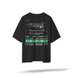 VOBL | BLR Pilot's Airfield Map Oversized T-Shirt Black/White | Embroidered Front/Printed Back