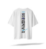23 Albon - Williams F1 Racing[Embroidered Front Logos/Printed Back] | White Oversized Tee