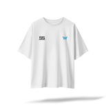 55 Sainz - Williams F1 Racing[Embroidered Front Logos/Printed Back] | White Oversized Tee